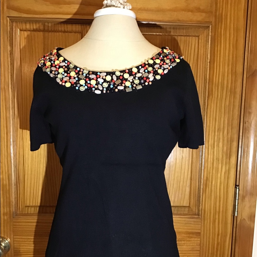Woman’s NWT black short sleeve sweater medium